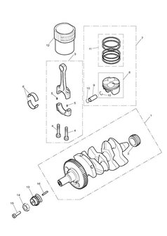 Crankshaft, Connecting Rods, Pistons &amp; Liners