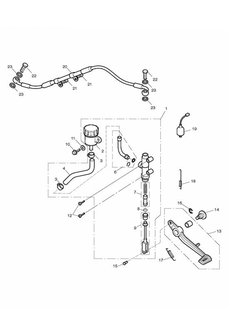 Rear Brake Master Cylinder, Reservoir &amp; Pedal