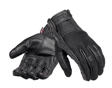 Triumph black raven mesh gloves