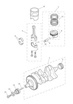 Crankshaft, Connecting Rods, Pistons &amp; Liners