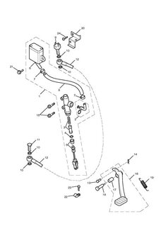 Rear Brake Master Cylinder, Reservoir &amp; Pedal