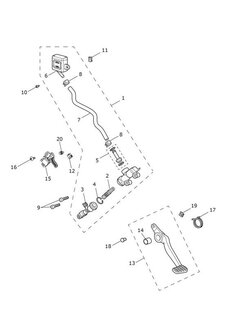 Rear Brake Master Cylinder, Reservoir and Pedal