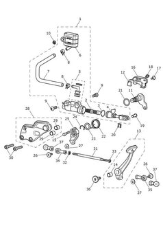 Rear Brake Master Cylinder Reservoir and Pedal 